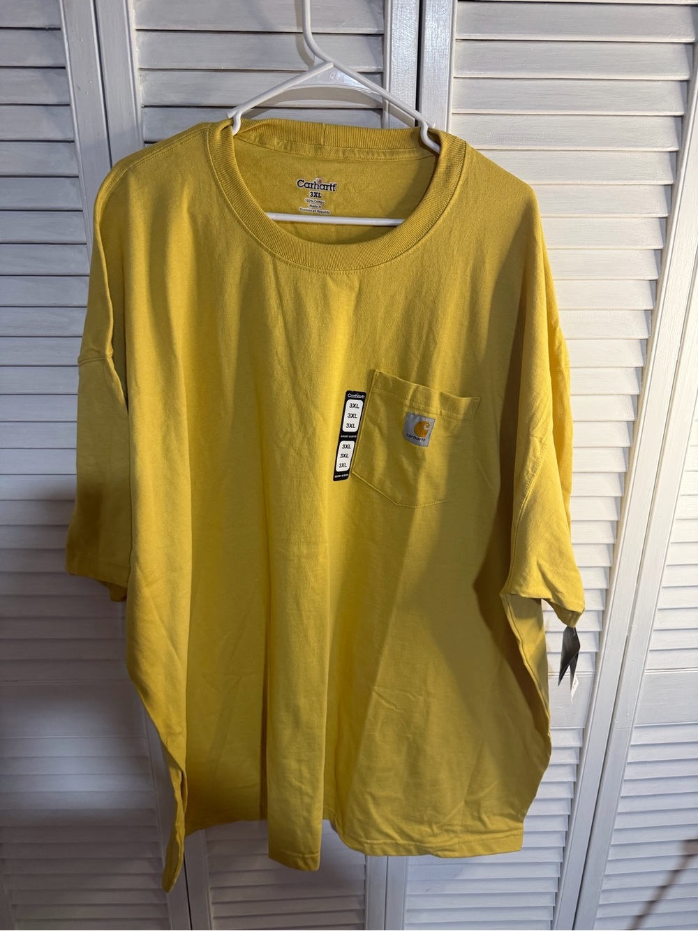 Carhartt Men's Bright Yellow Pocket Tee